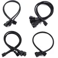 Cavo ventola Pwm a 4 pin Splitter da 1 a 2/3/4 vie Cavo di prolunga con maniche nere da 27 cm Cavi