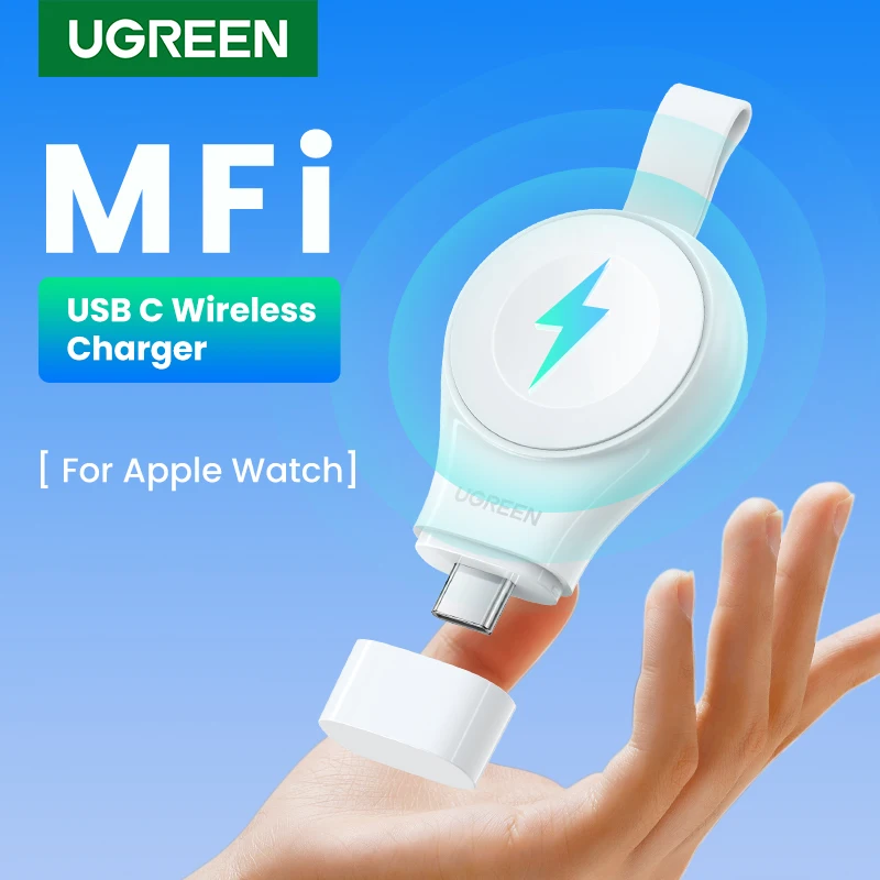 UGREEN USB C caricabatterie Wireless portatile MFi per Apple Watch caricabatterie Wireless caricabatterie rapido magnetico per Apple Watch Series USB C