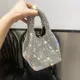 Borsa a tracolla con pochette in cristallo lucido Borsa a tracolla con strass Borse e borsette fatte