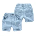 Pantaloncini di Jeans da bambino estivi moda buco Jeans per bambini stile corea del sud ragazzo