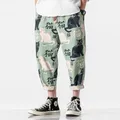 Streetwear uomo Summer Harem Pants pantaloni Casual stampati Mans Harajuku Style pantaloni da