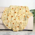 1pc coperta di flanella con stampa Tortilla messicana morbida e calda per divano divano ufficio