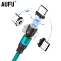 Melonboy 540 rotazione Led spina magnetica cavo di ricarica Micro Usb tipo C cavo telefono cavo di ricarica per Xiaomi iPhone Huawei wire