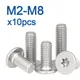 10 pz/lotto M1.6 M2 M2.5 M3 M4 M5 M6 M8 304 In Acciaio Inox CM Six-Lobe Torx Ultra Sottile Super Basso Piatto Testa Wafer Vite bullone
