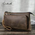 CONTACT'S pochette da uomo in vera pelle Design borsa portafoglio lungo borsa da viaggio borsa da