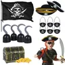 Halloween Pirate Cosplay Party Set Pirate Eye patch bandiera pirata stampa teschio Pirate Captain