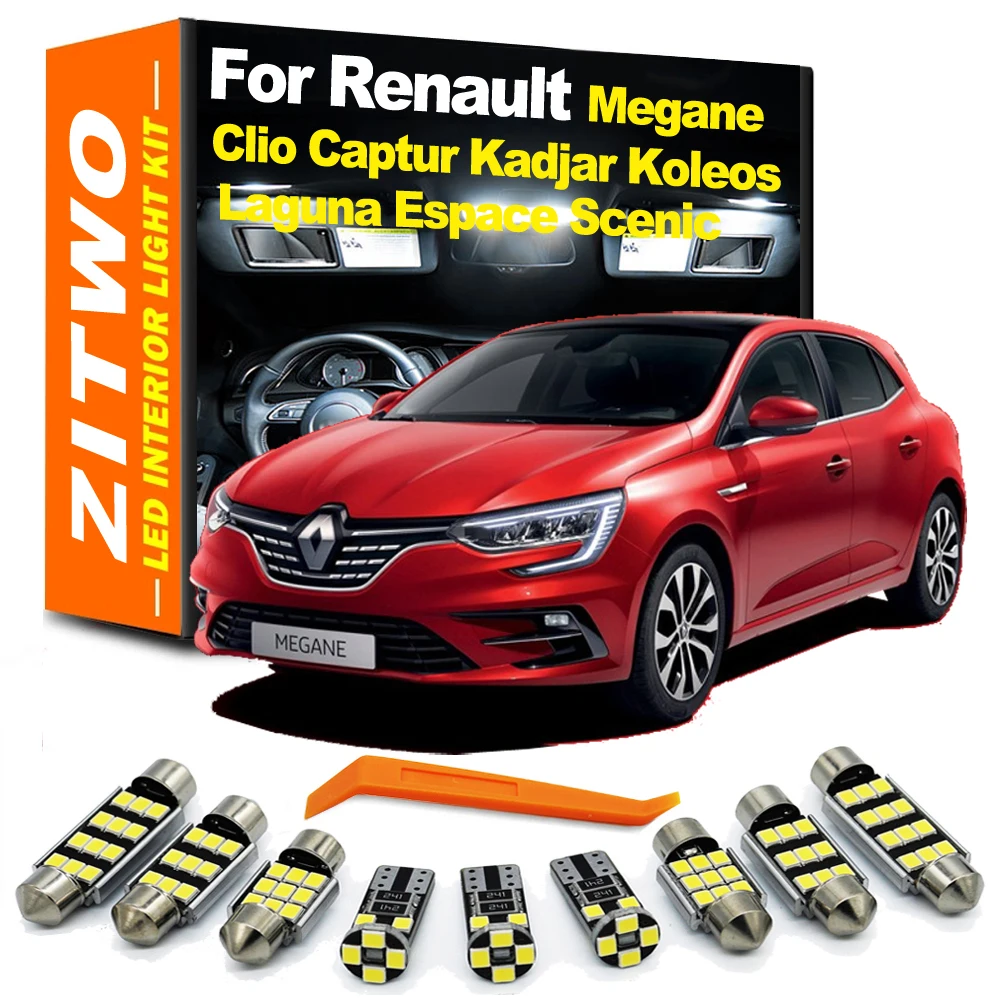 ZITWO Canbus Kit luce interna a LED per Renault Clio Megane Captur Kadjar Laguna Scenic Espace Koleos Twingo II III IV MK 2 3 4