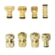 1/2 ''5/8" 3/4 '' 1 '' Tubo in ottone Connettore rapido Raccordo di arresto dell'acqua Filettatura di rame Rubinetto Accoppiamento Adattatore per pistola per irrigazione da giardino