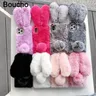 Boucho Cute Rabbit Hairy Warm Fur case per iPhone 14 12 13 Pro Max XS 11 Pro SE 6 6S 7 8 Plus X XR 5