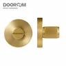 DOOROOM ottone serratura della porta chiave escutcheon piastre zigrinate a righe Thumbturn per porta