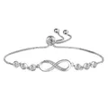 Braccialetto femminile di moda bracciale in argento Sterling 925 con amore infinito intarsiato