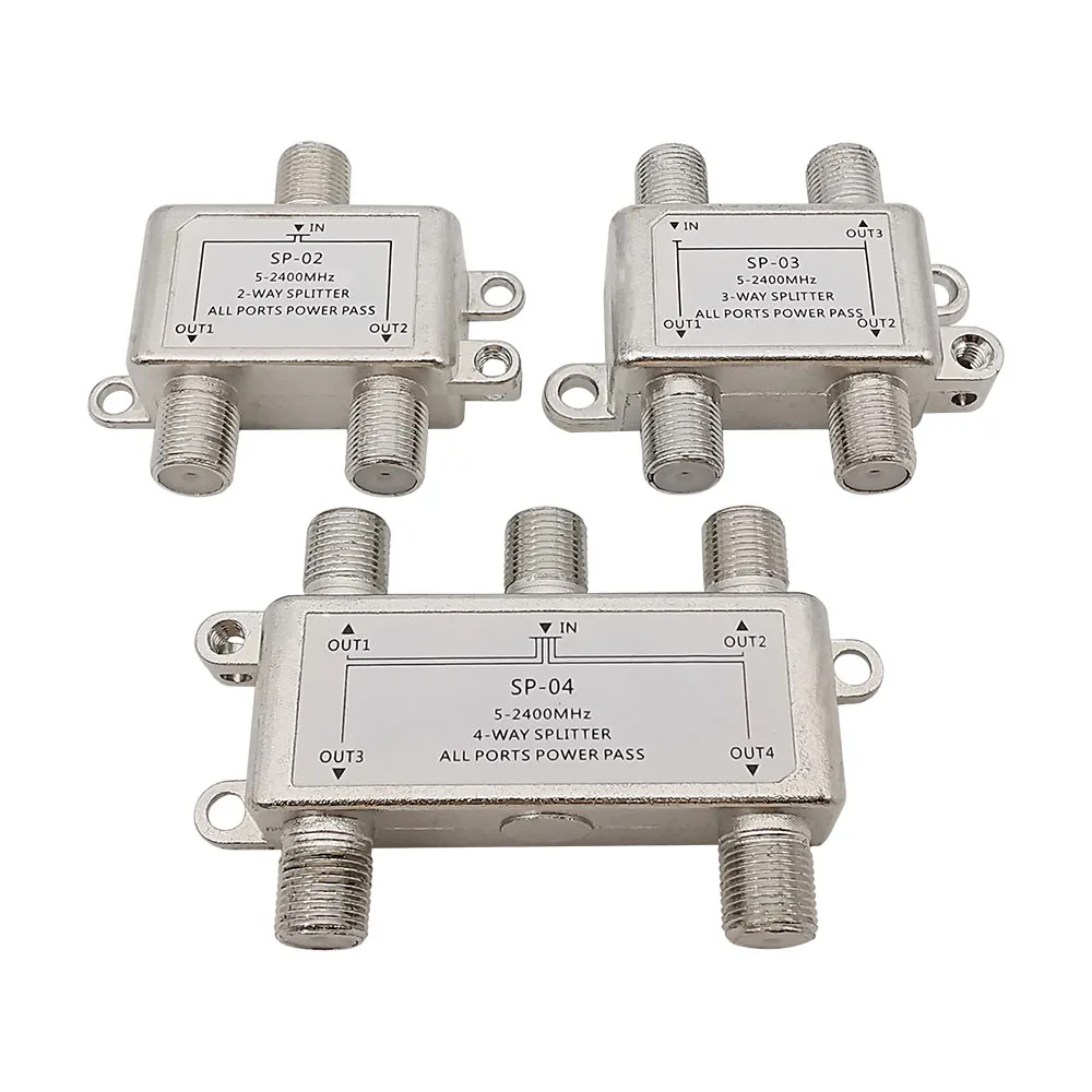 Antenna TV a 2/3/4 vie Splitter satellitare Distributore splitter TV Cavo coassiale Antenna Cavo TV Splitter segnale Connettore tipo F