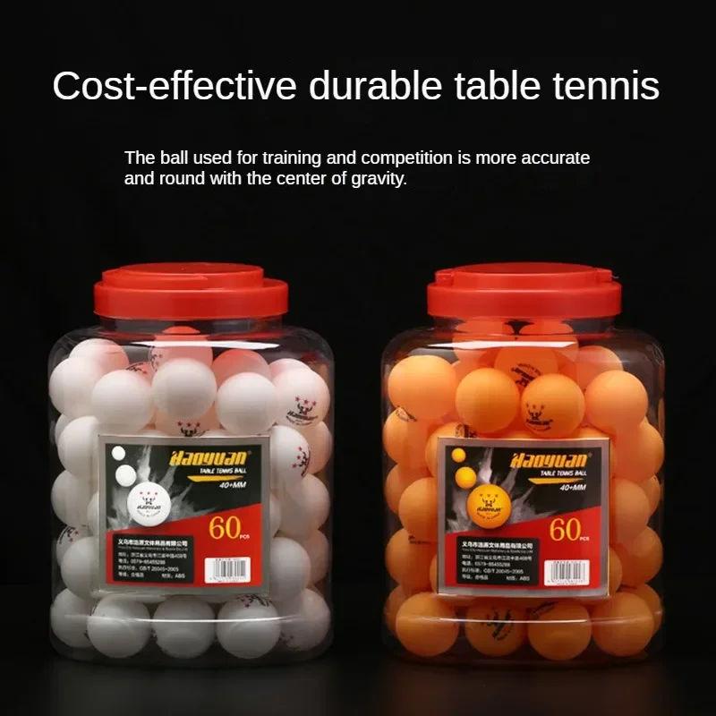 60 Pz Professionale 3 Stelle Palline da Ping Pong D40 +mm 2.8g Nuovo Materiale ABS Plastica Palla da Ping Pong Formazione per Adulti Per La Concorrenza
