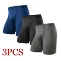 3PCS Mesh Men Underwear uomo intimo Sexy Hot Long Boxer Shorts uomo Boxer uomo mutandine Boxer per