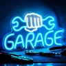 Garage Neon Sign Wrench Shaped LED Neon Light Up Signs for Wall Decor Garage Letter Sign for Man
