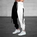 Pantaloni Casual giovanili 4 stagioni in bianco e nero modello pantaloni della tuta fasciatura