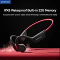 POLVCDG Cuffie a conduzione ossea X7 IPX8 32GB Bluetooth 5.3 Cuffie wireless con microfono Nuoto