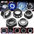 Sinolyn 2.5/3.0 pollici Black Angel Eyes Cover LED DRL Coperture per fari Lenti per proiettori per Hella 3R/Koito Q5 Halo Cornici