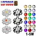 Chip COB LED ad alta potenza 1W 3W 5W Bianco freddo caldo Rosso Blu Verde Giallo Spettro completo 660nm 440nm per lampade per acquari leggeri