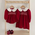 Vestiti delle neonate autunno bambino pagliaccetti del bambino vestito da principessa rosso maniche