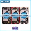 Per cover posteriore batteria iPhone 11, custodia centrale, vassoio scheda SIM, gruppo chiave laterale, installazione cavo custodia morbida + strumento