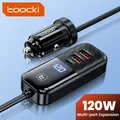 Toocki 120W PD Caricabatteria da auto Caricatore rapido QC 3.0 PD 3.0 per iPhone 14 Samsung S23 Ultra Type-C Caricatore portatile USB Caricatore del telefono
