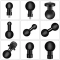 Adattatore a vite da 1/4 in alluminio a testa sferica da 17mm 25mm Connettore staffa da 1 pollice per supporto per action camera moto Gopro 10/9 Insta360