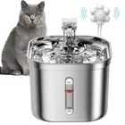 Fontana per gatti in acciaio inossidabile con segno d'acqua Distributore automatico di acqua per