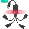 1 maschio a 4 femmina USB HUB Splitter estendere il cavo USB 2.0 linea di estensione cavo dati