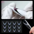 24 pezzi Duet System Dual Forms Adesivo per unghie Stampo in silicone francese per unghie Cuscinetto interno Linea Guida Nastro Strumenti riutilizzabili per costruttore
