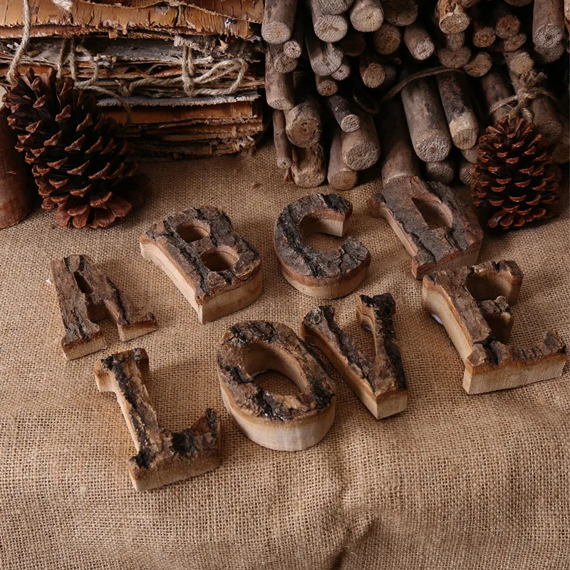Lettere in legno decorazioni per la casa numero di alfabeto fai da te Home Bar decorazione per feste decorazioni per la casa naturali Vintage accessori per la casa