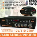 AK35/G919H 1000W Home Car Amplificatori di potenza 2 canali Bluetooth Surround Sound FM USB Telecomando Mini HIFI Amplificatore stereo digitale