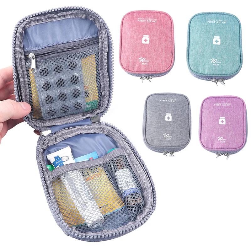 Mini borsa portatile per medicinali, campeggio, viaggio all'aperto, kit di pronto soccorso, borse per medicinali, organizer, borsa di sopravvivenza di emergenza, portapillole