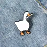 Ins Tide Creative Cartoon Untitled Goose Game Game Big Goose spilla Cute smalto White Goose Badge