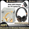 Cuffie Bluetooth H7 Tv Cuffie wireless con microfono Adattatore USB Cuffie con cancellazione del rumore Bassi stereo pieghevoli per auricolare TV