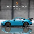 WELLY 1:24 Porsche 911 GT3 RS Blue Car Alloy Car Model simulazione Car Decoration Collection Gift