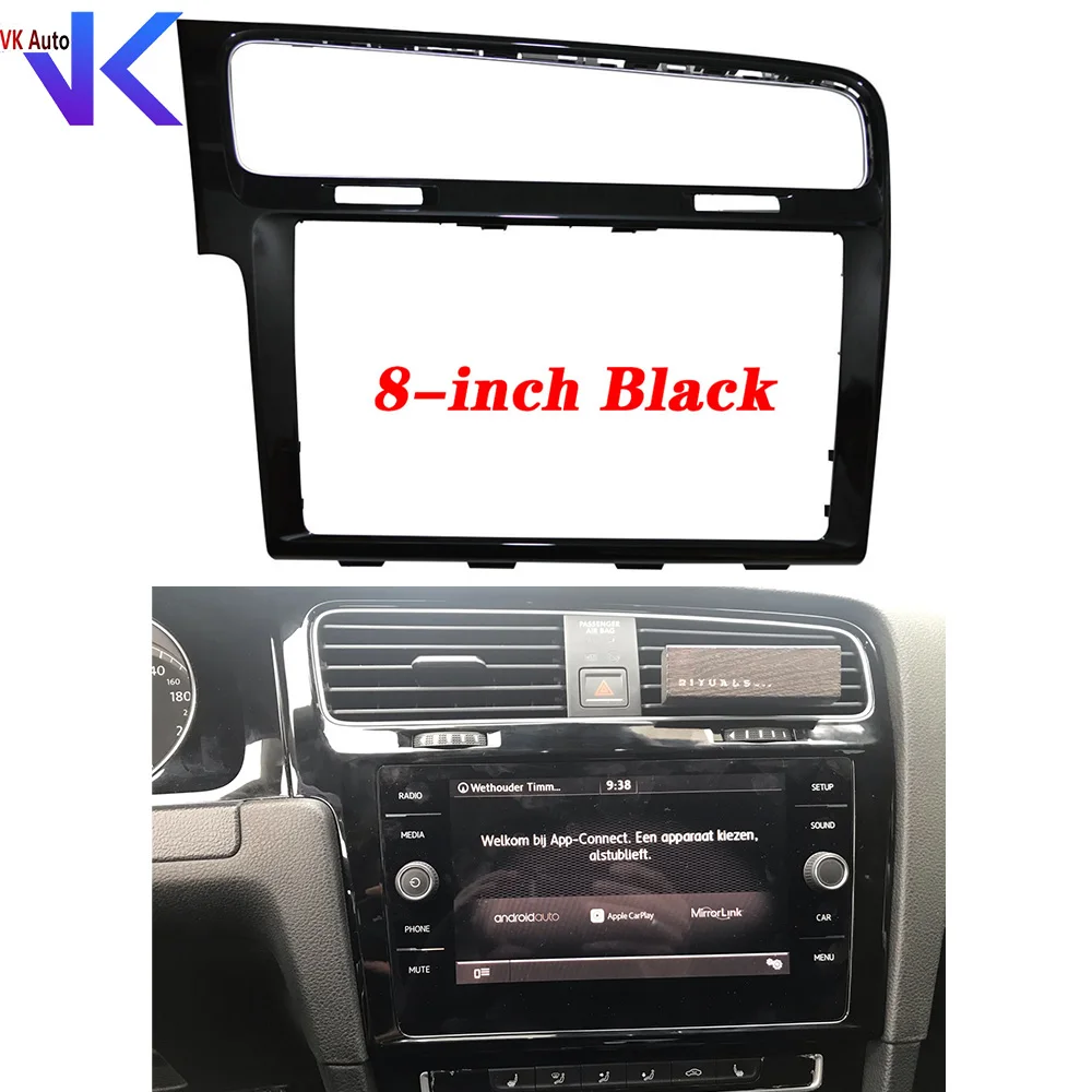 RHD LHD 8 pollici/9.2 pollici Piano Nero MIB Radio Telaio Pannello Piastre Cornice Decorativa Per VW Golf 7 MK7 Golf 7.5 MK7.5 MIB