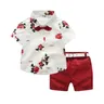 Toddler Kids Gentleman Clothes Baby Boys Clothes Outfit papillon camicia + Shorts Gentleman Party