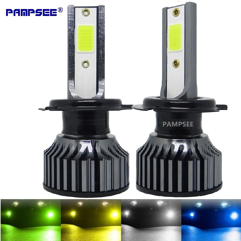 72W 16000LM Auto Faro H4 H7 H1 LED H8 H9 H11 12000K 6000K 6500K lemon verde Auto della Luce di nebbia H3 9005 HB3 9006 12V HA CONDOTTO LA Lampadina F2C