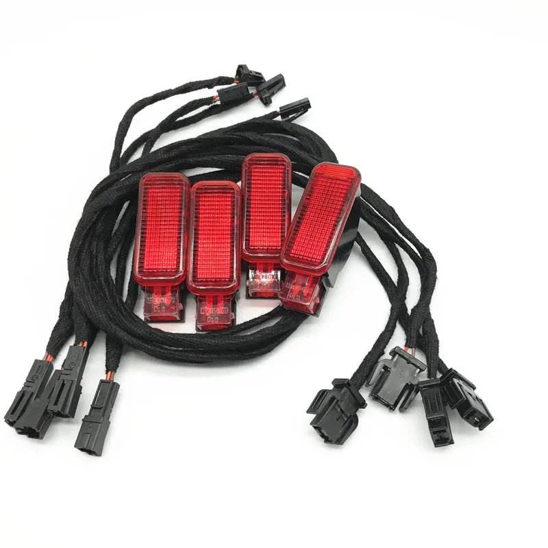 Auto Porta Luce Porta Rossa Spia Lampada alogena Cablaggio Per Audi A1 A2 A3 A4 B8 B9 A5 A6 C7 C8 A7 A8 Q3 Q5 Q7 TT RS