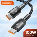 Toocki 100W Tipo C A Tipo C Cavo USB C PD 5A Cavo di Ricarica Veloce per Xiaomi POCO F4 F3 Samsung