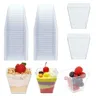 25/50/100 pcs 60ML tazza da Dessert usa e getta Dessert in plastica tazza da gelato casa festa di