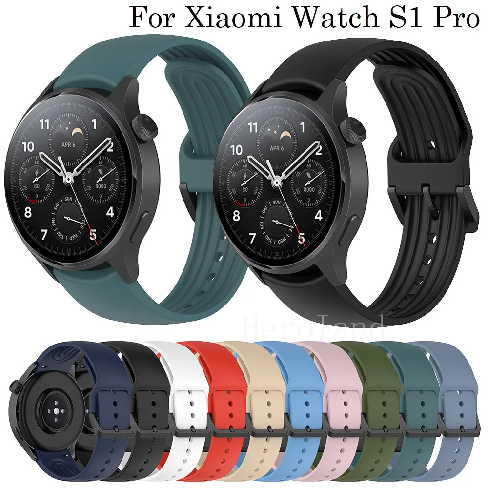 Cinturini per Xiaomi Watch S1 Pro Sports Silicone 22mm cinturino cinturino cinturino originale Smart Wristband per Mi Watch S1 Pro