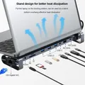 Dock Hub USB 10 in 1 AUX adattatore VGA compatibile con HDMI Docking Station per Laptop USB C USB 3.0 5Gbps porte dati per Macbook Huawei