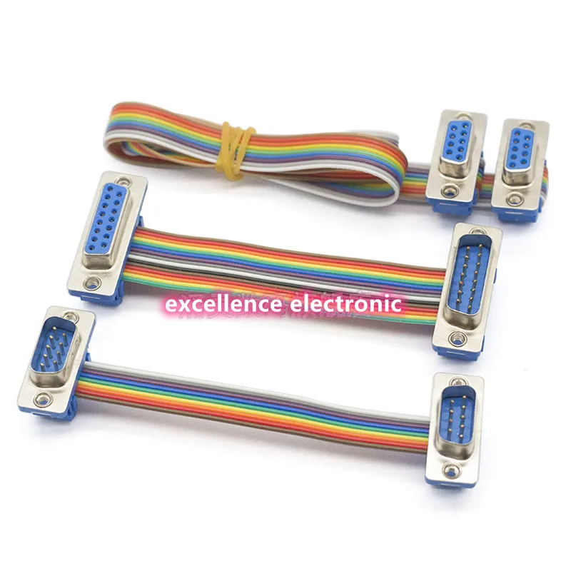 1 pz D-SUB DIDC 9 15 25 37Pin DB9 DB15 DB25 DB37 Maschio Femmina Cavo D-SUD porta seriale adattatore connettore RS232 COM Cavo di Prolunga