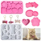 Stampo per ciondolo portachiavi a forma di osso per targhetta per cani Stampo in resina per targhetta per cani fai da te Stampo in silicone epossidico di cristallo Creazione di gioielli Stampo per