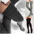 Calze sopra il ginocchio da donna calze Sexy da donna calze lunghe calde lavorate a maglia