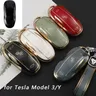 TPU Gold Edge Car Remote Key Cover Case Shell Fob per Tesla Model 3 Model3 Model Y Modely