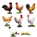 Simulazione animale pollame gallo gallina giocattolo bambola Mini modello animale da fattoria