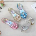 5 colori bambini sandali principessa bambini ragazze scarpe da sposa tacchi alti scarpe eleganti